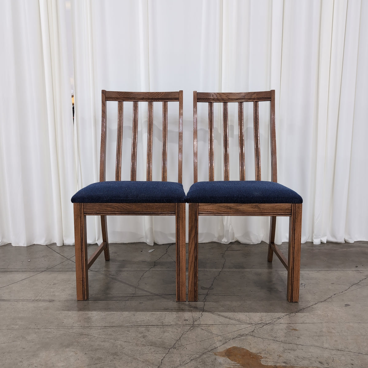 Brown Wood Spindle Back Dining Chair