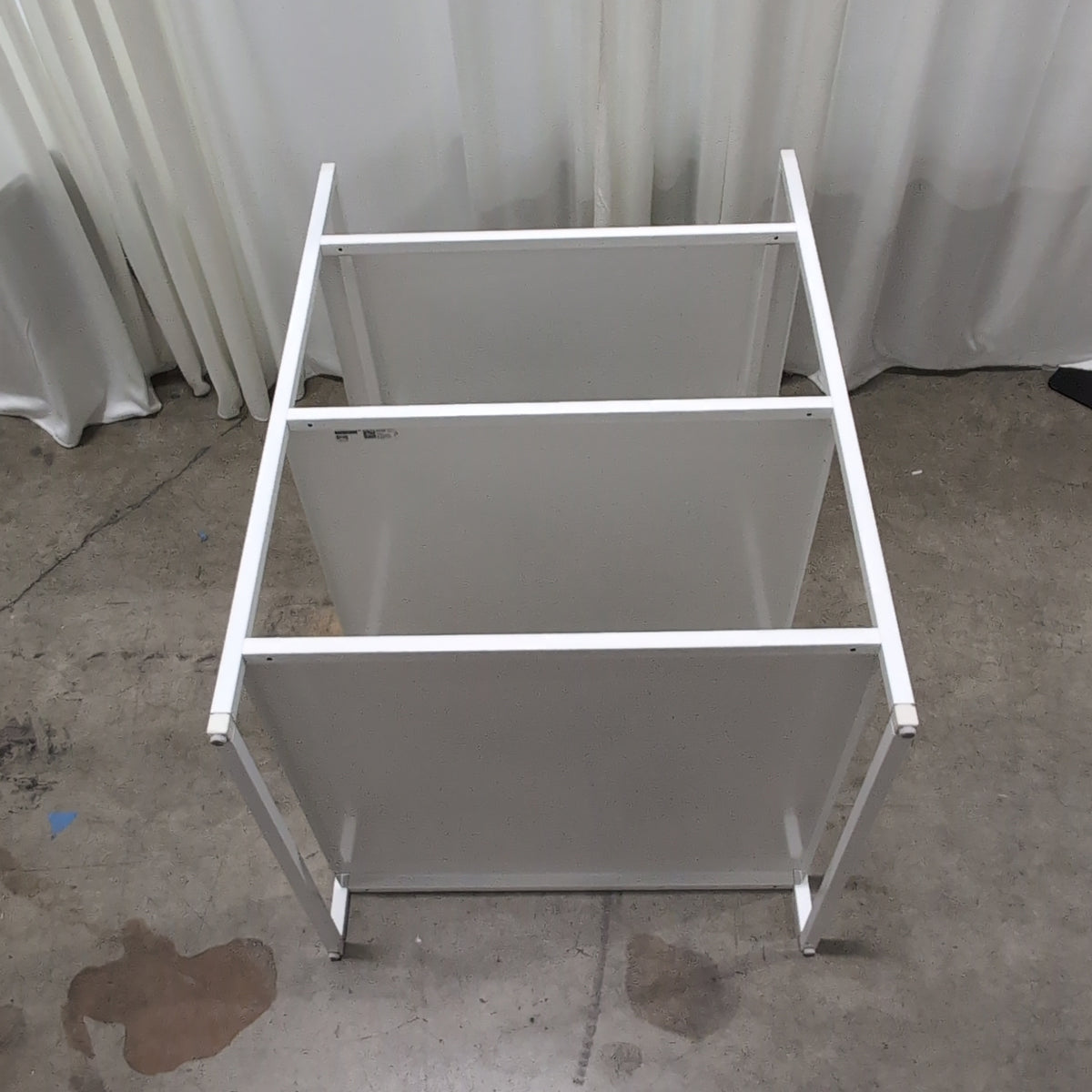 White Three-Shelf Open Bookcase