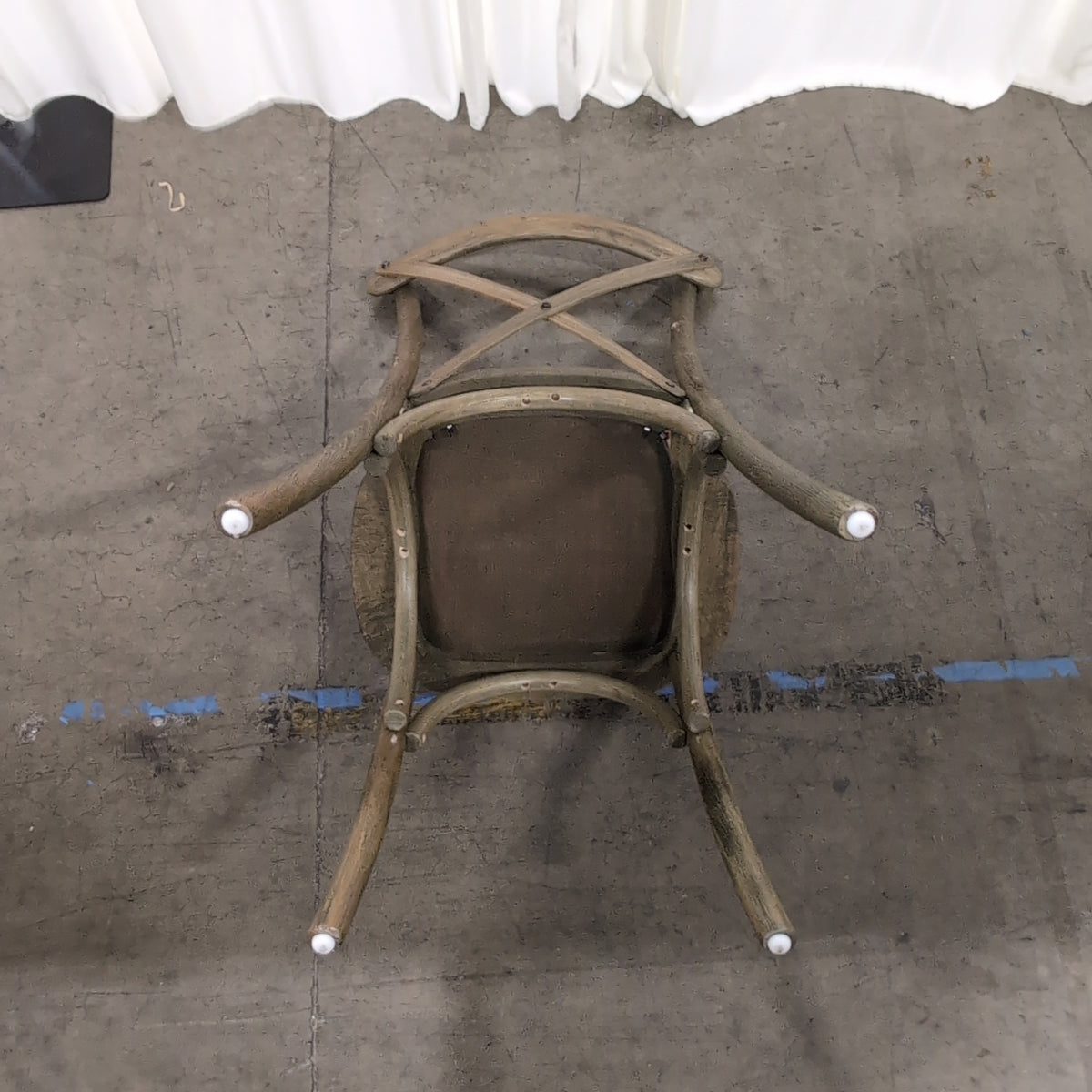 Light Brown Wood Cross-Back Dining Chair