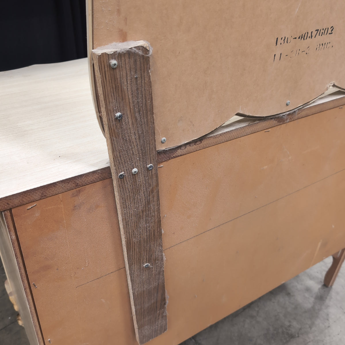 French Provincial Style Three-Drawer Dresser with Ornate Hardware