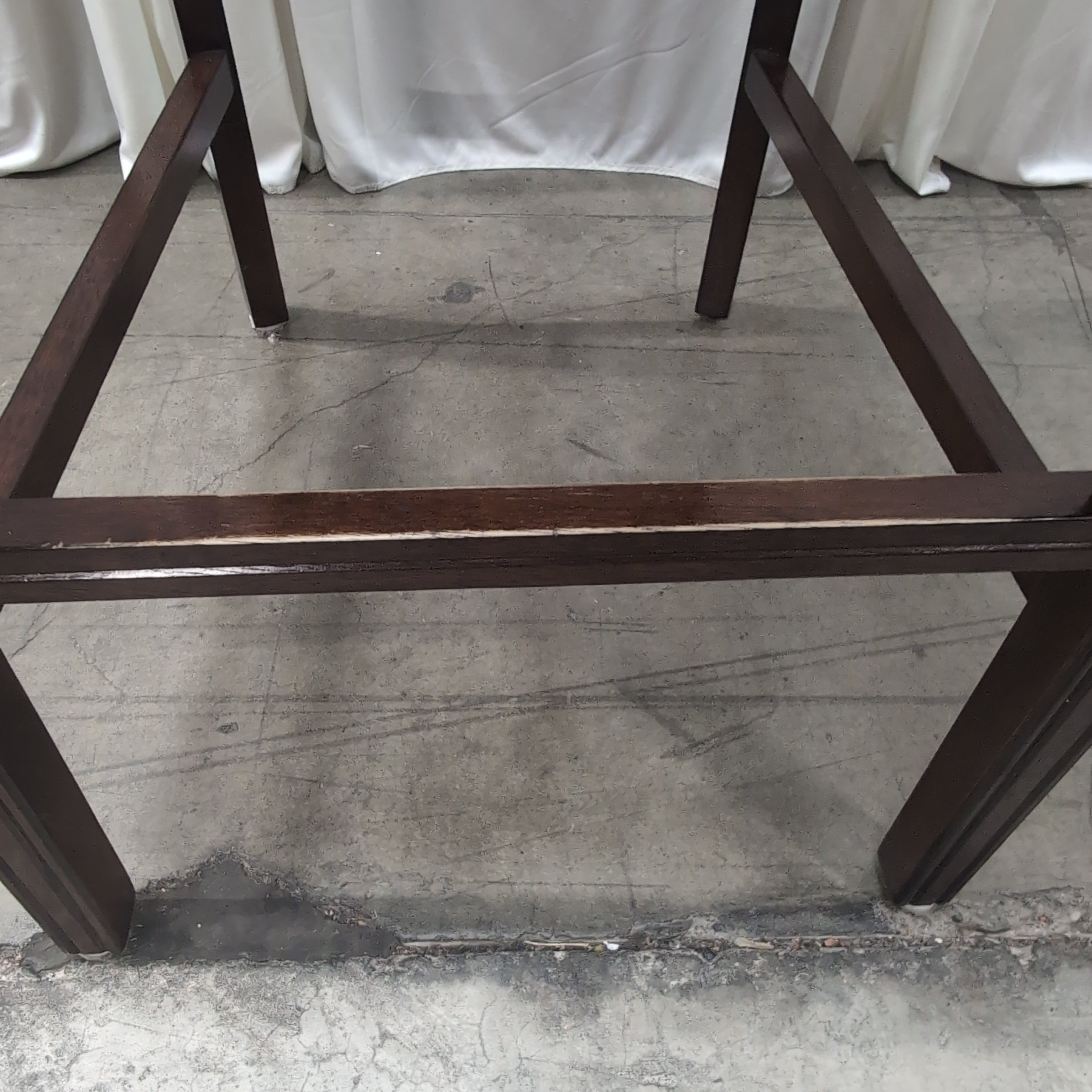 Dark Cherry Wood Slat Back Bar Stool