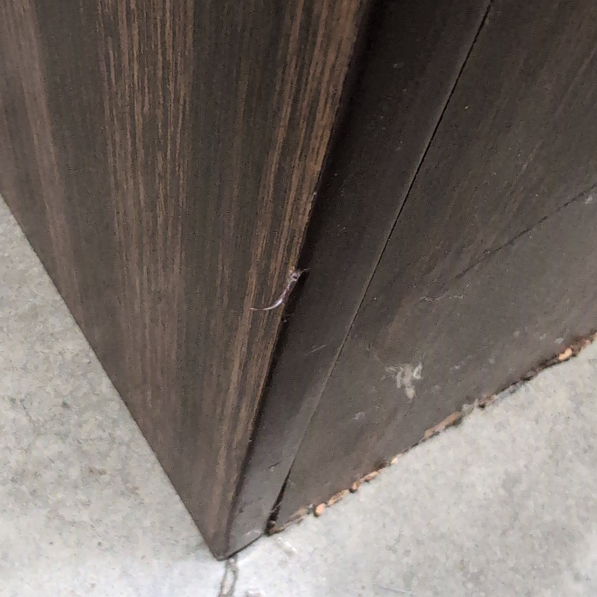 Dark Brown Wood Three-Drawer Nightstand