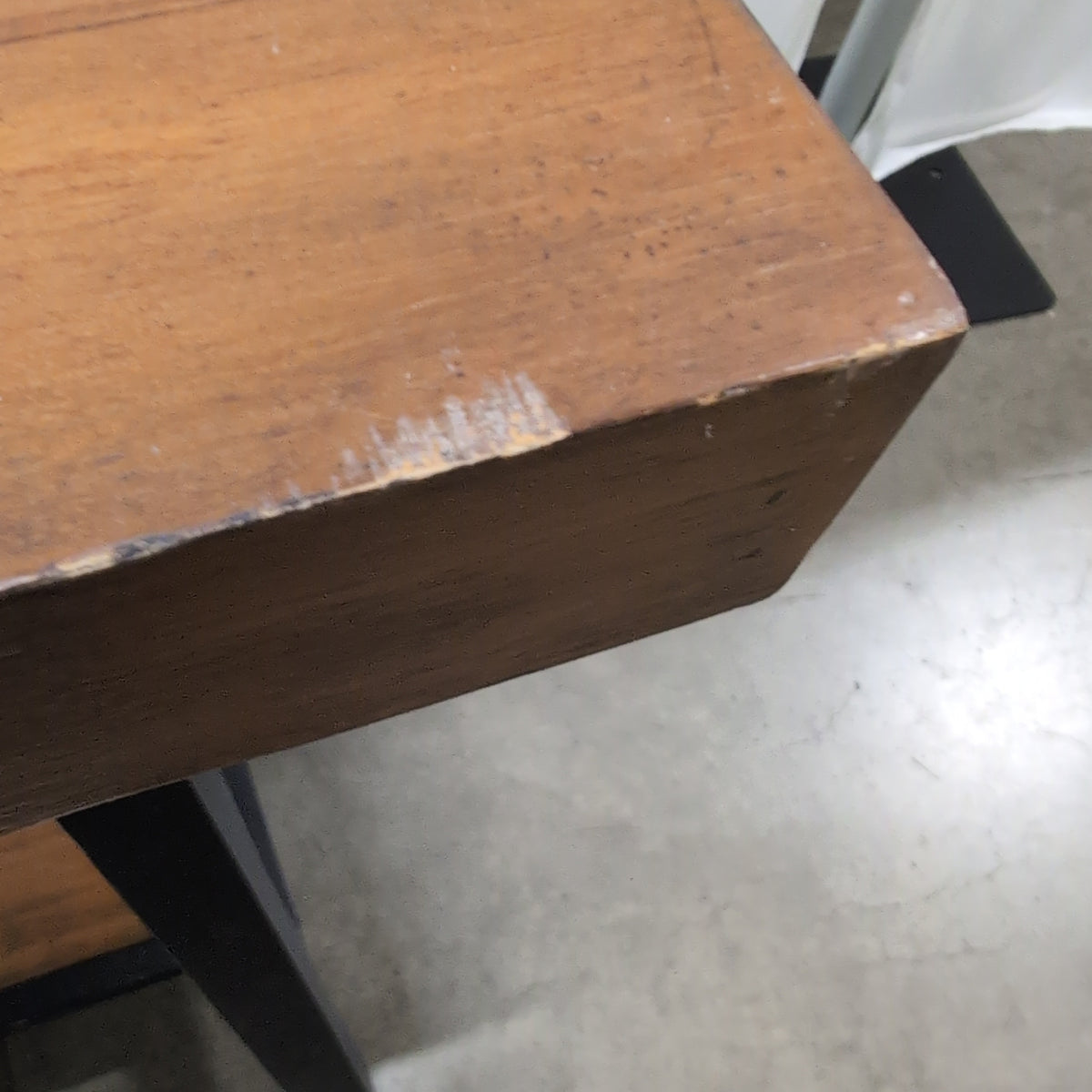 Industrial Style Wood and Metal Bench