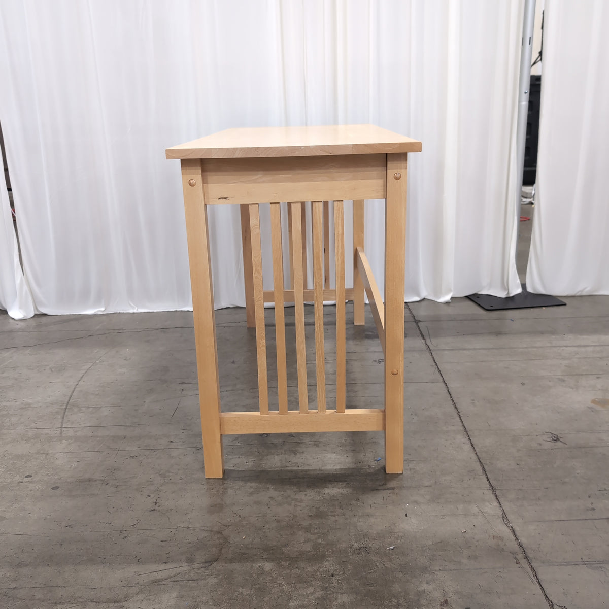 Blonde Wood Mission Style Desk with Keyboard Tray