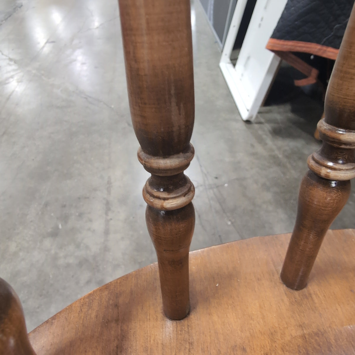 Light Wood Drop Leaf Dining Table and Six Chairs