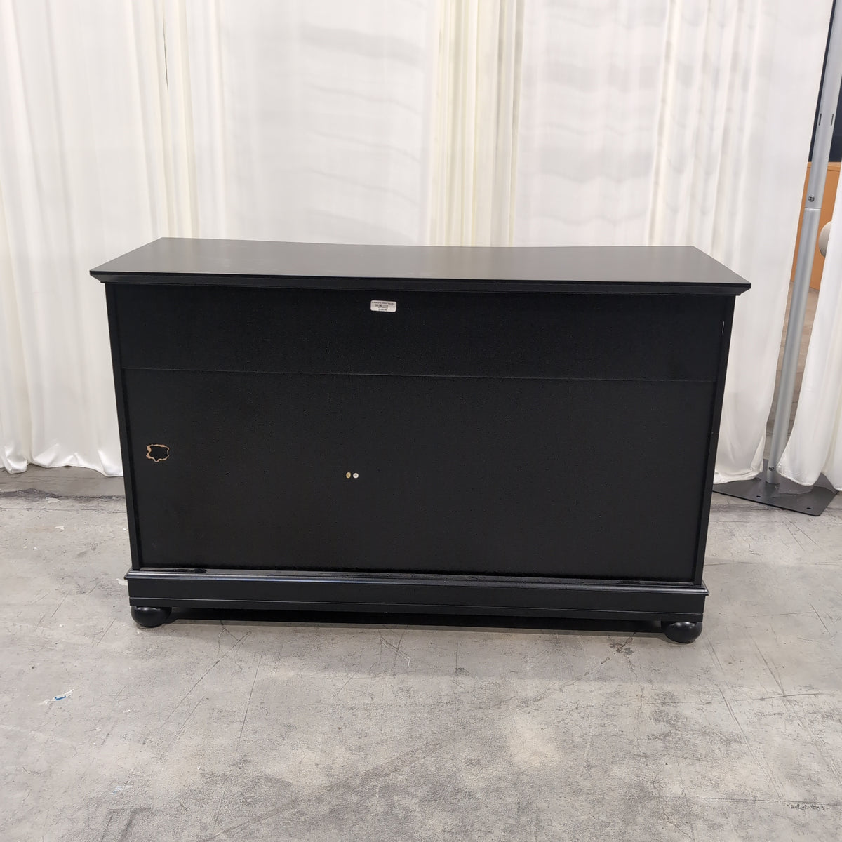 Dark Wood Finish Long TV Stand
