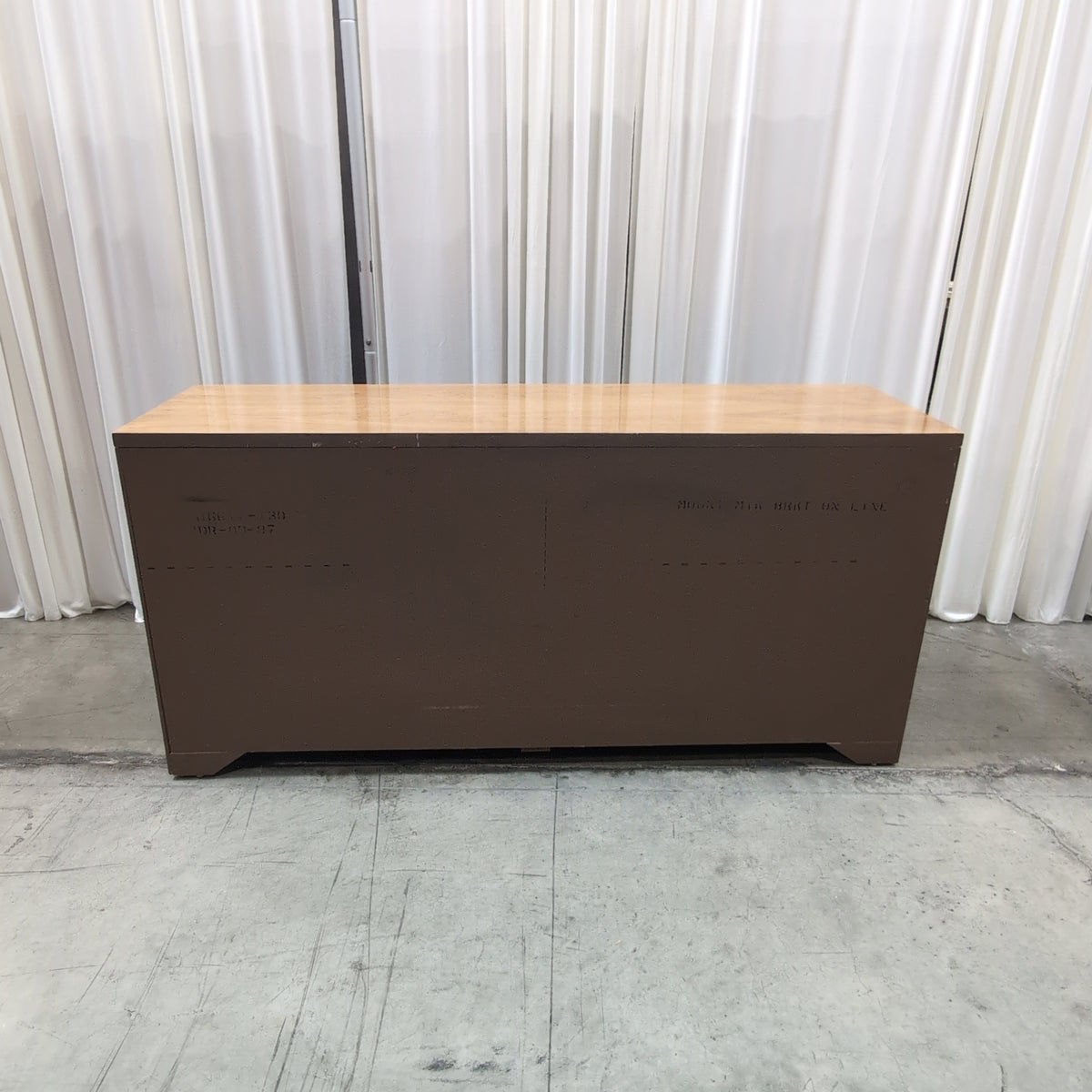 Honey Tone Wood Six-Drawer Dresser
