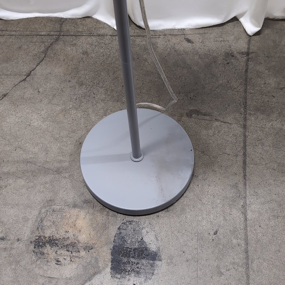 Pair of Grey Metal Floor Lamps with Reading Lights