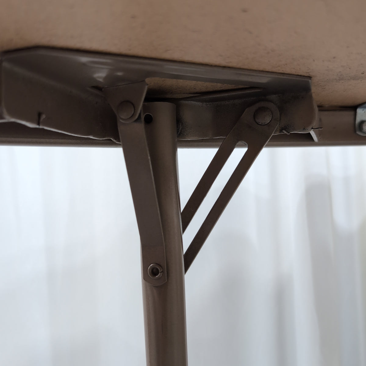 Light Brown Laminate Round Folding Table