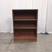 Brown Stained Wood Three-Shelf Bookcase