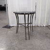 Ornate Bronze-Tone Metal Round End Table