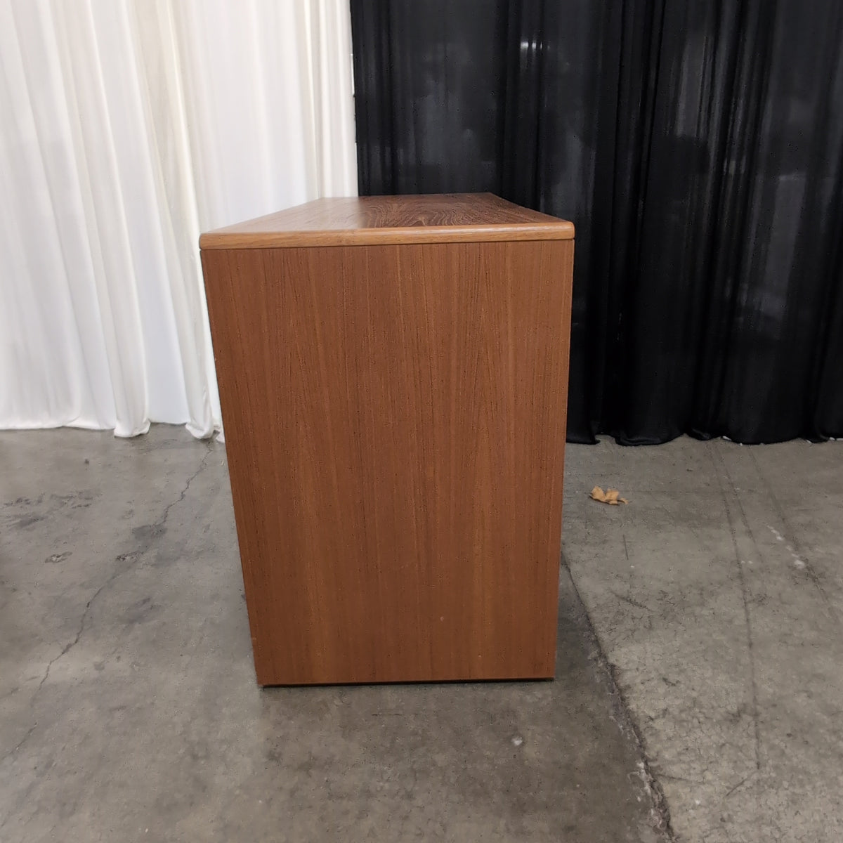 Simple Light Wood Open-Shelf TV Stand