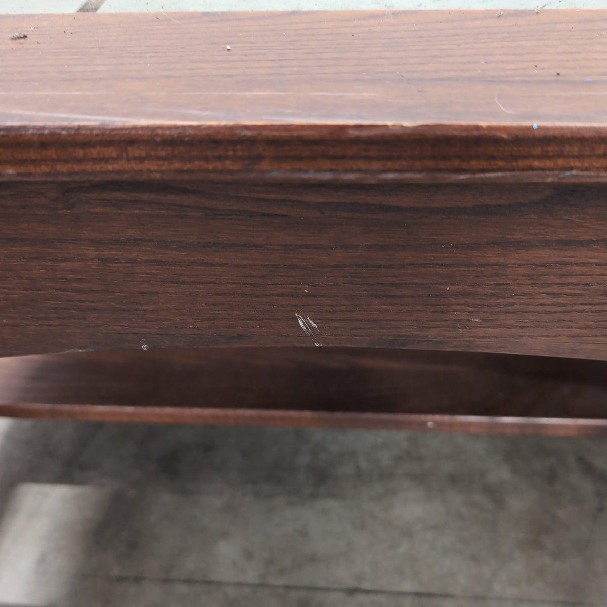 Dark Wood Rectangular Coffee Table with Tile Top