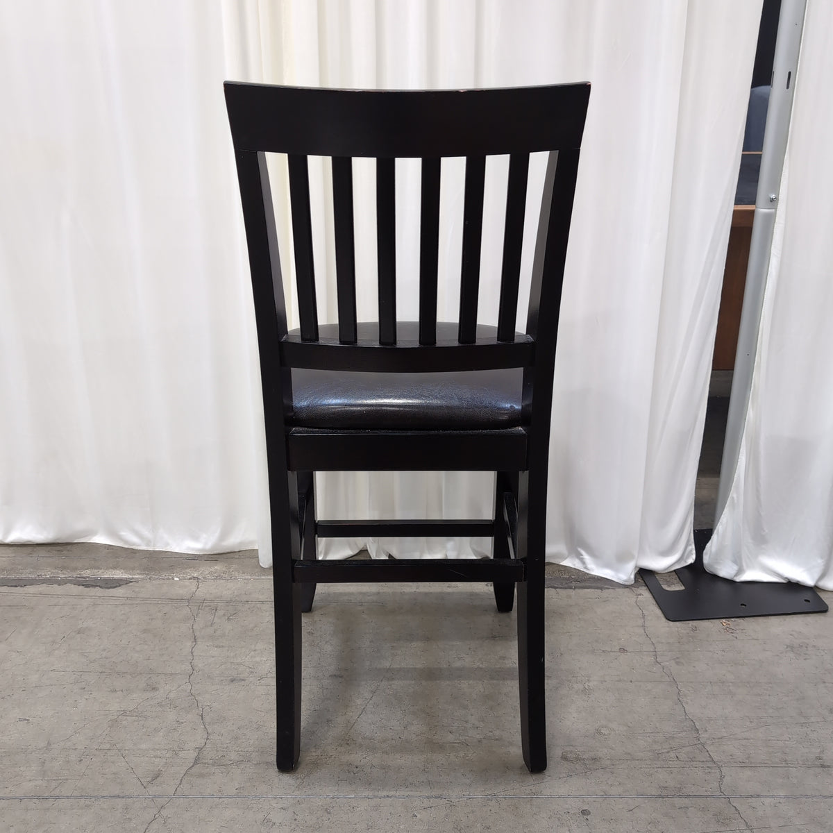 Dark Wood Rectangular Dining Table with Six Chairs