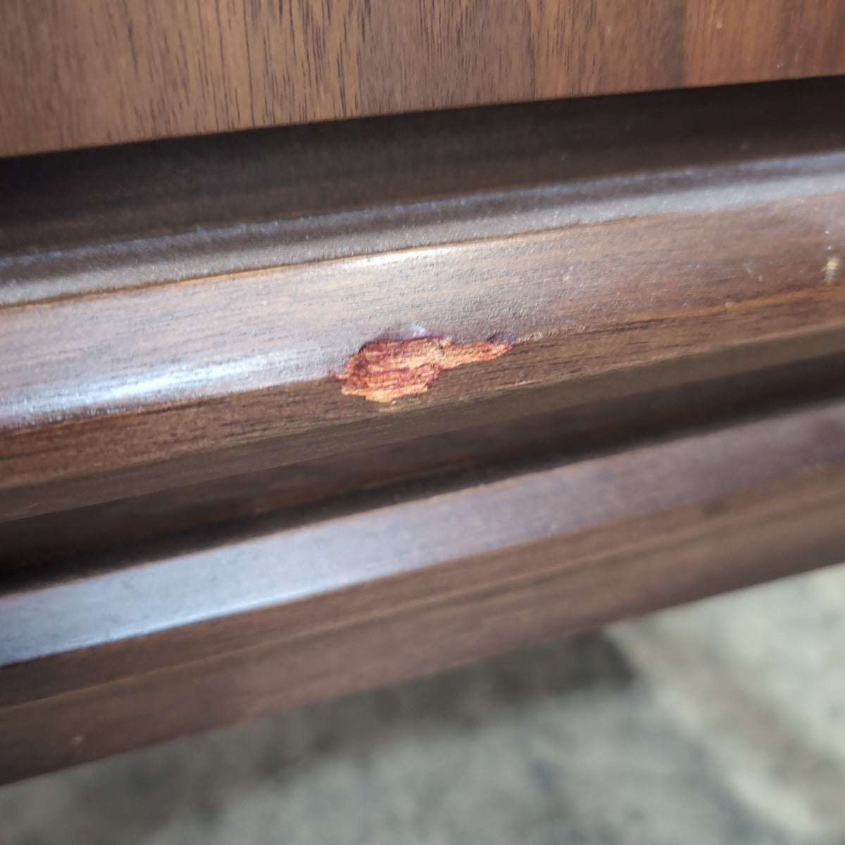 Mid-Century Modern Two-Drawer Nightstand with Integrated Pulls