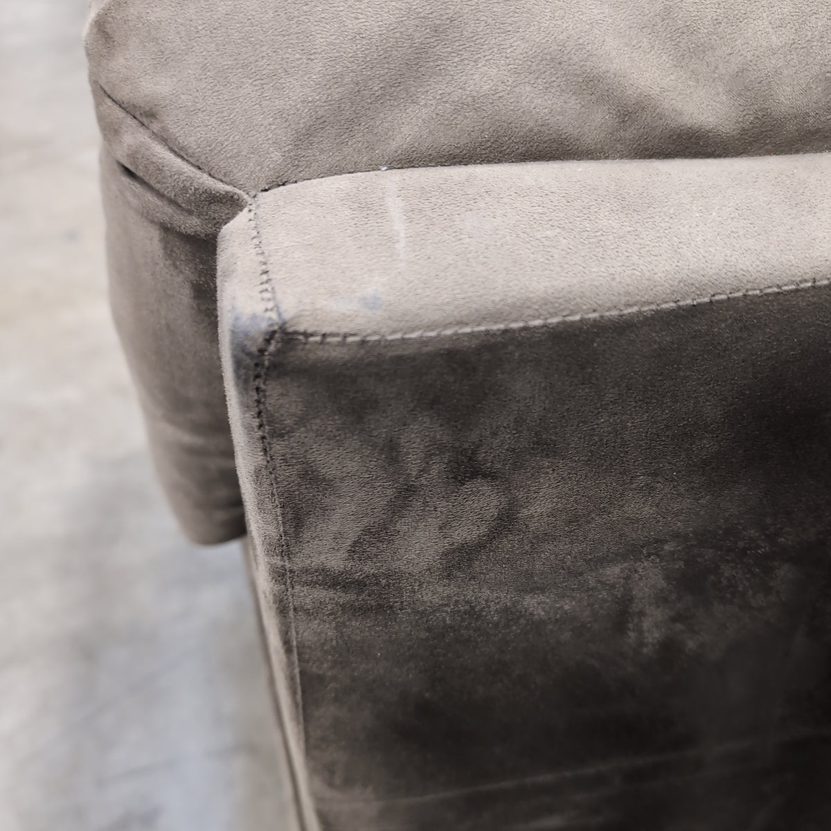 Plush Light Gray Recliner in Soft Fabric