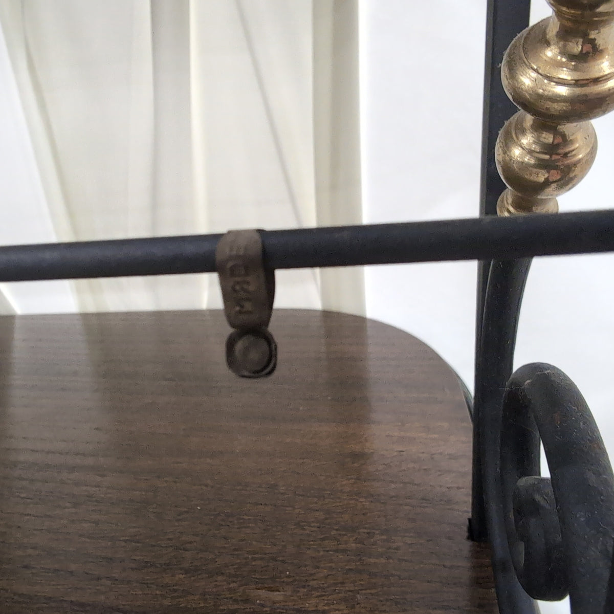 Ornate Black Metal Four-Tier Baker's Rack
