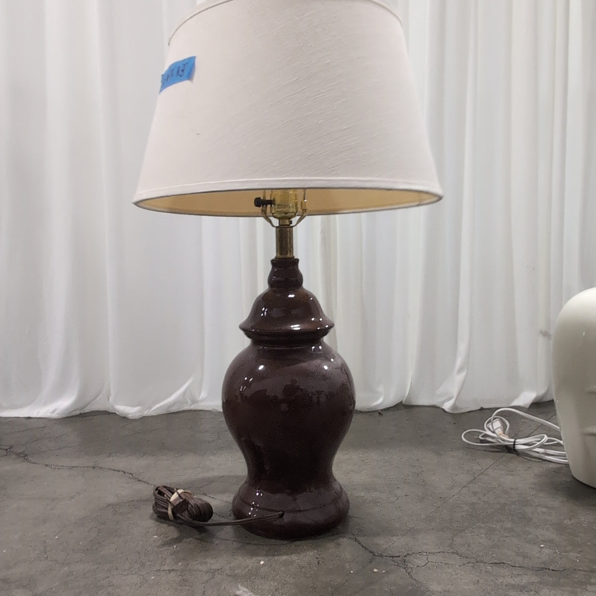 Brown ceramic lamp