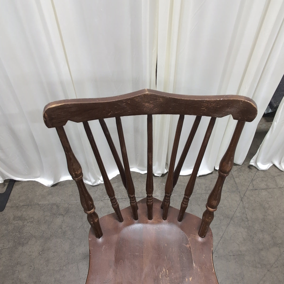 Traditional Brown Spindle Back Wood Chair