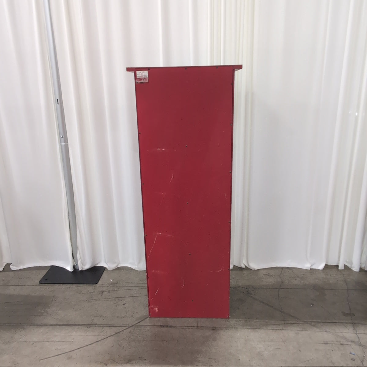 Red Painted Wood Accent Cabinet with Single Door