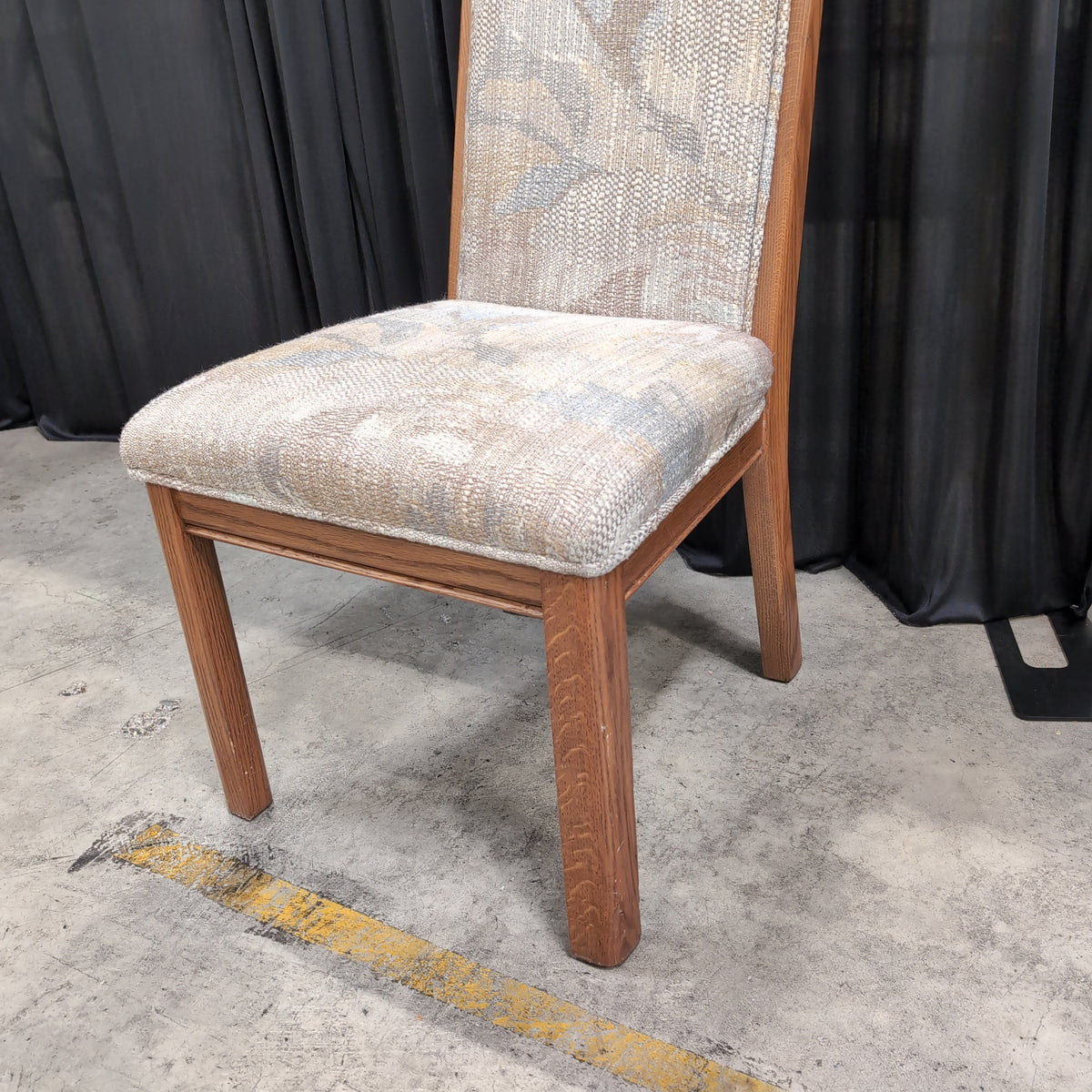 Traditional Wood Dining Chair with Upholstered Seat and Back