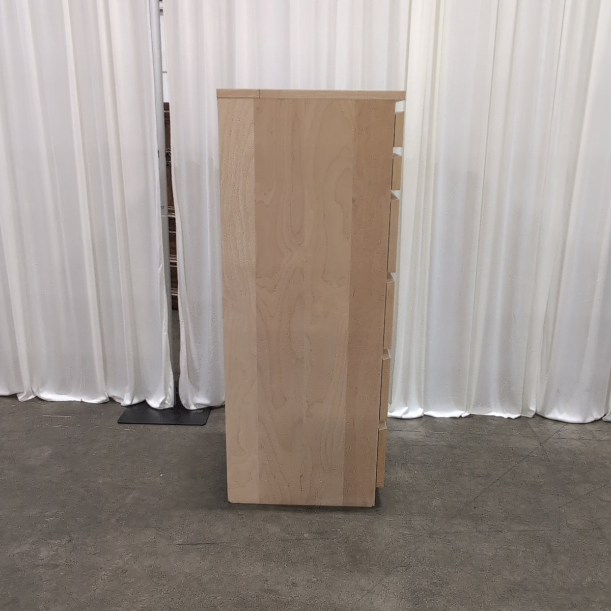 Tall Light Wood Six-Drawer Dresser