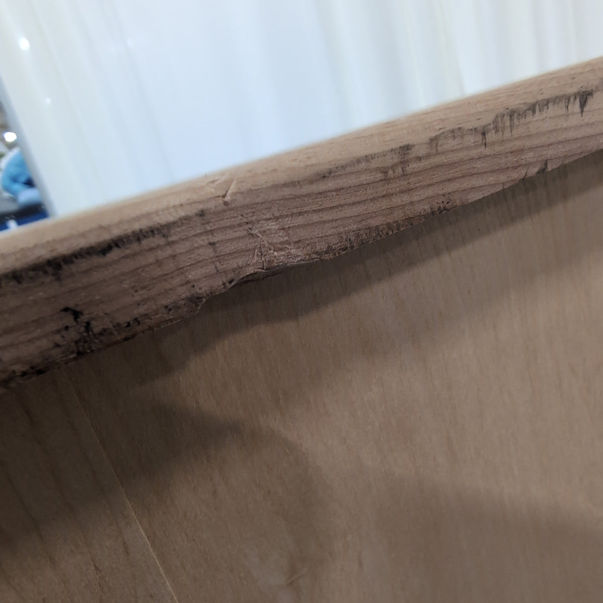 Natural Finish Wood Nightstand with Cabinet Doors