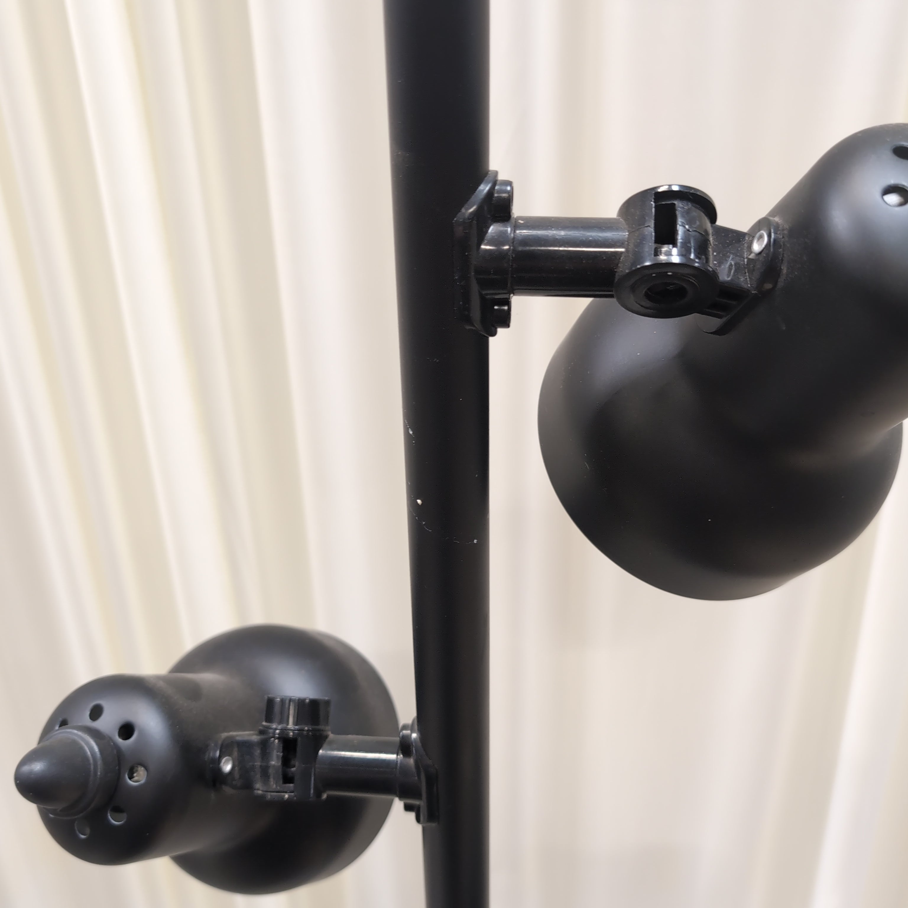 Black Metal Multi-Head Floor Lamp with Adjustable Spot Heads