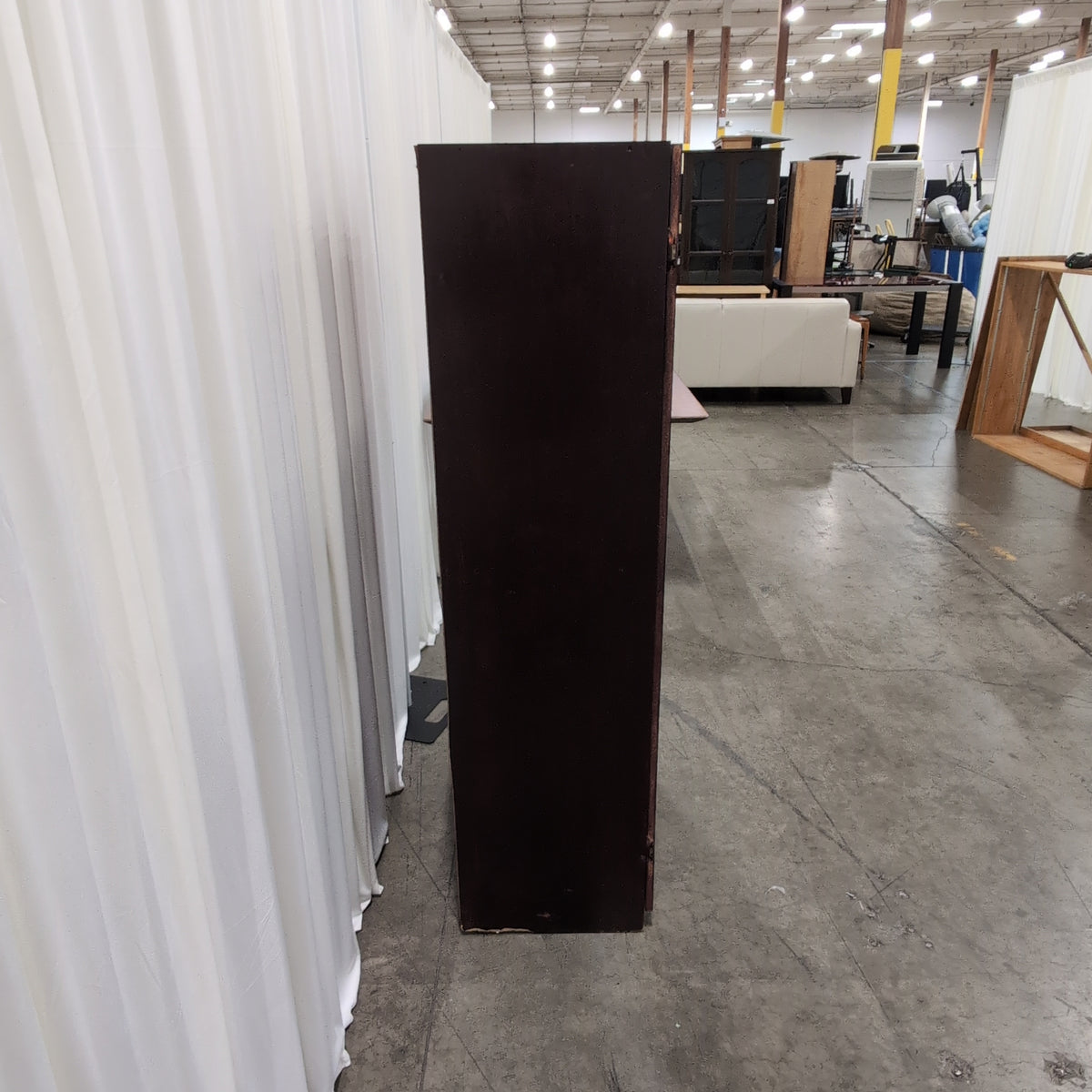 Dark Brown Wood Two-Door Storage Cabinet