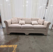 Ethan Allen Bennett Roll-Arm Three-Seat Sofa with Pillows
