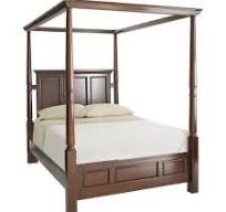 Warehouse sale***Pier 1 Imports King size Bed Frame, Chestnut - new in packaging