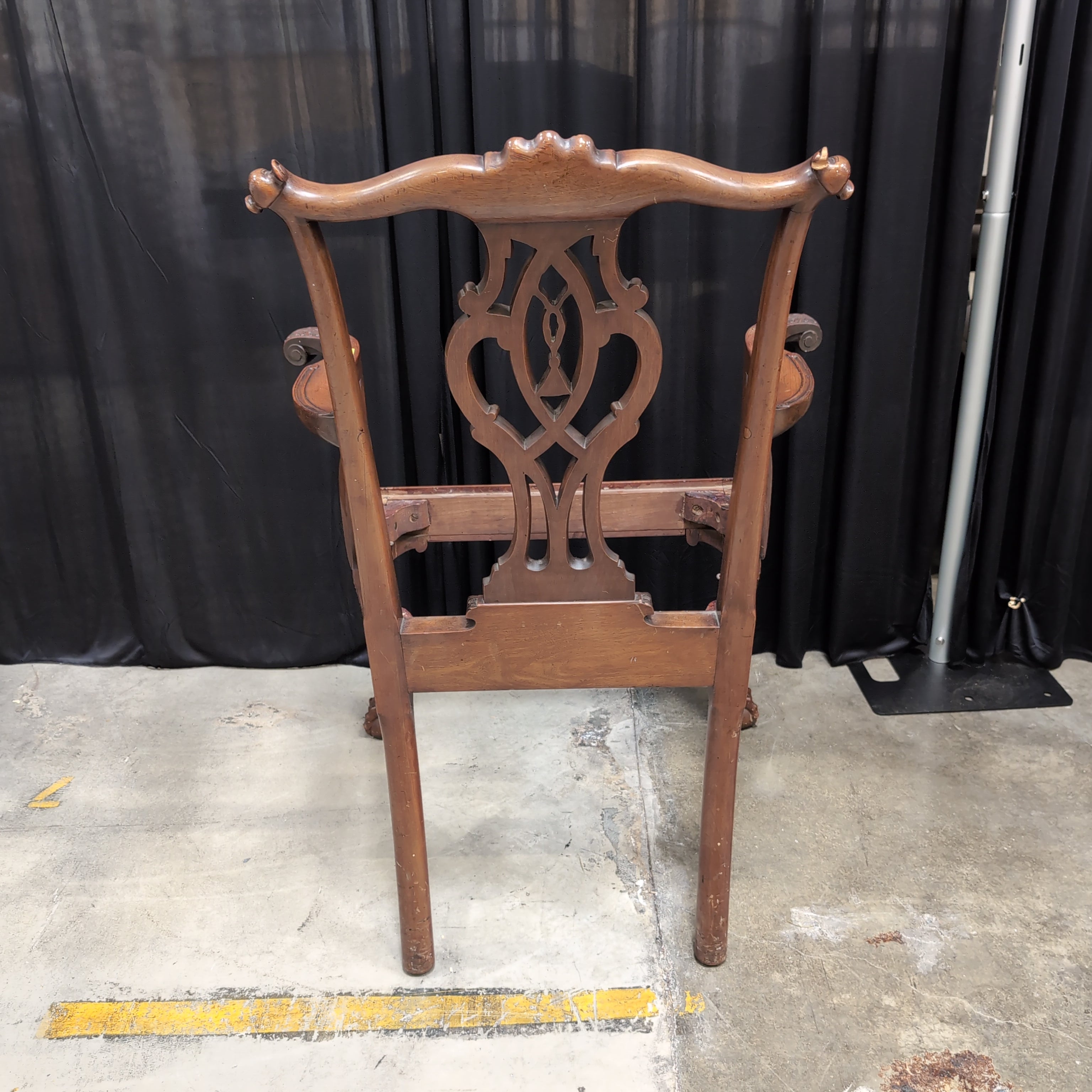 Traditional Carved Hardwood Arm Chair Frame