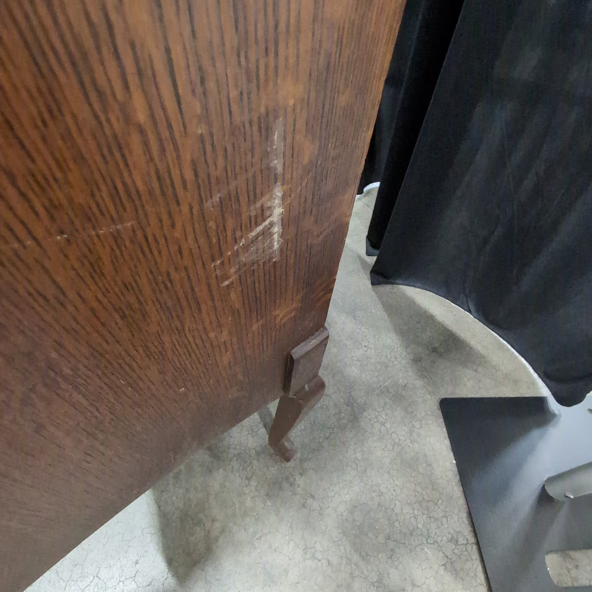 Antique Dark Wood Secretary Desk with Drop Front
