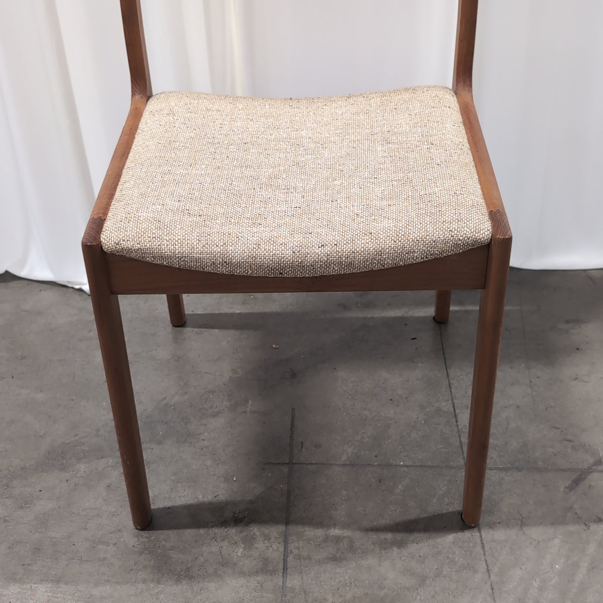 Mid-Century Modern Upholstered Dining Chair in Wood