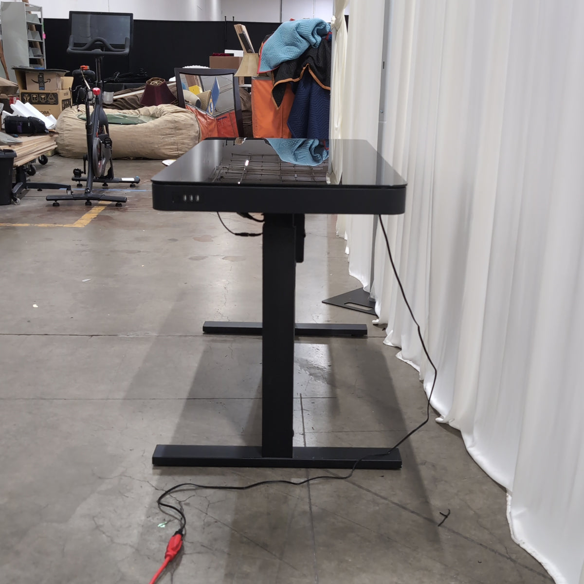 Rectangular Dark Glass Top Coffee Table