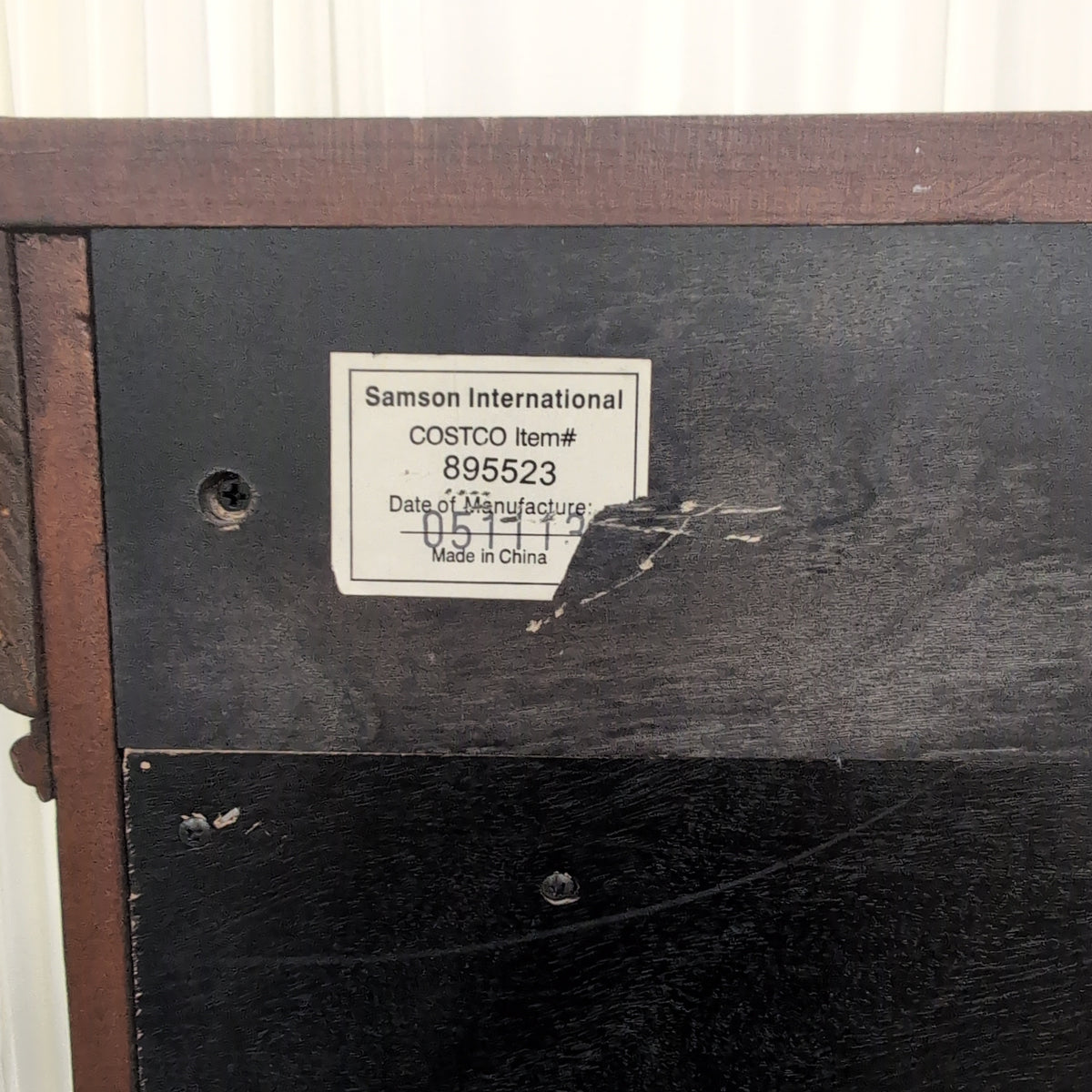 Traditional Dark Wood China Cabinet with Glass Doors