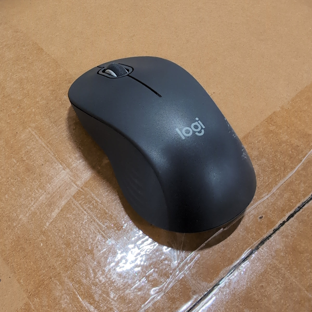 Logitech Dark Gray Computer Mouse in Plastic