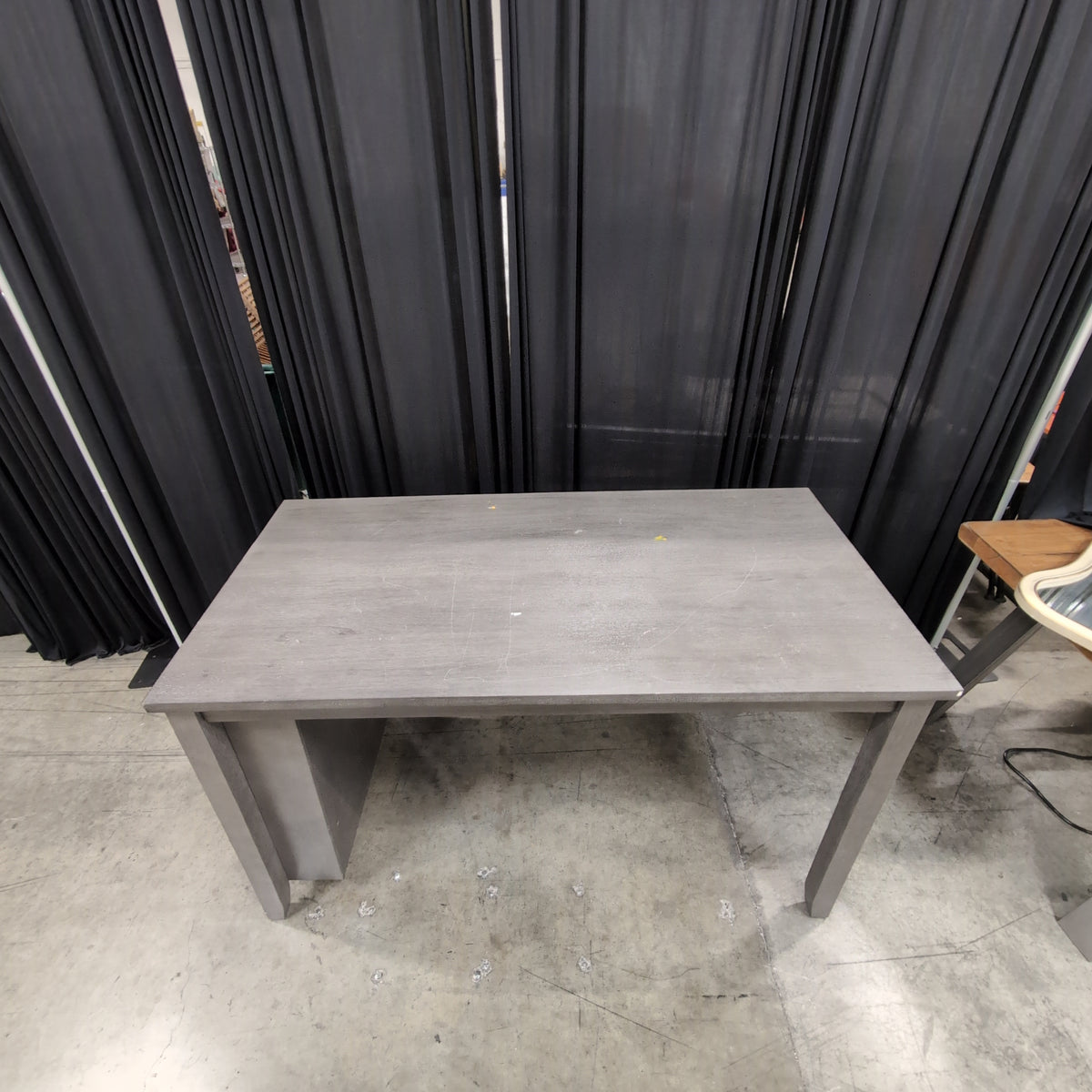 Ashley Furniture-Dark Gray Wood Rectangular Desk with Shelving