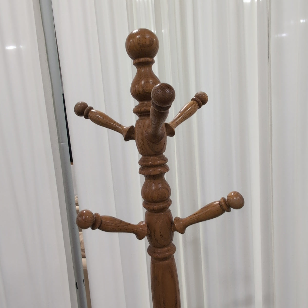 Traditional Light Brown Wood Coat Rack