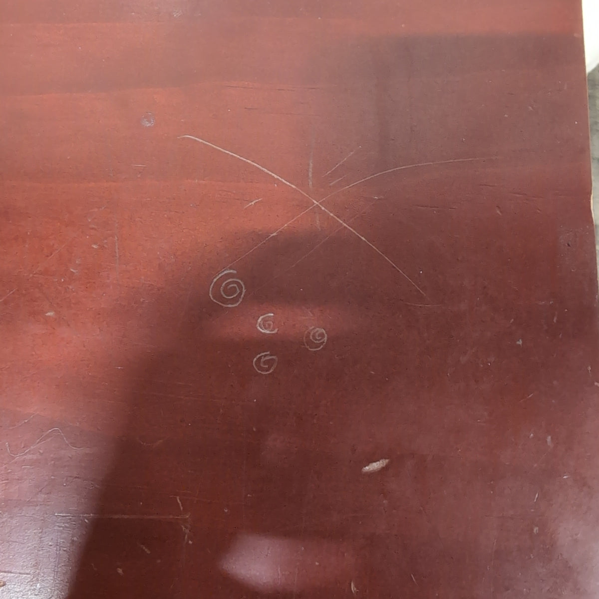 Reddish Brown Wood Dresser with Cabinet Door