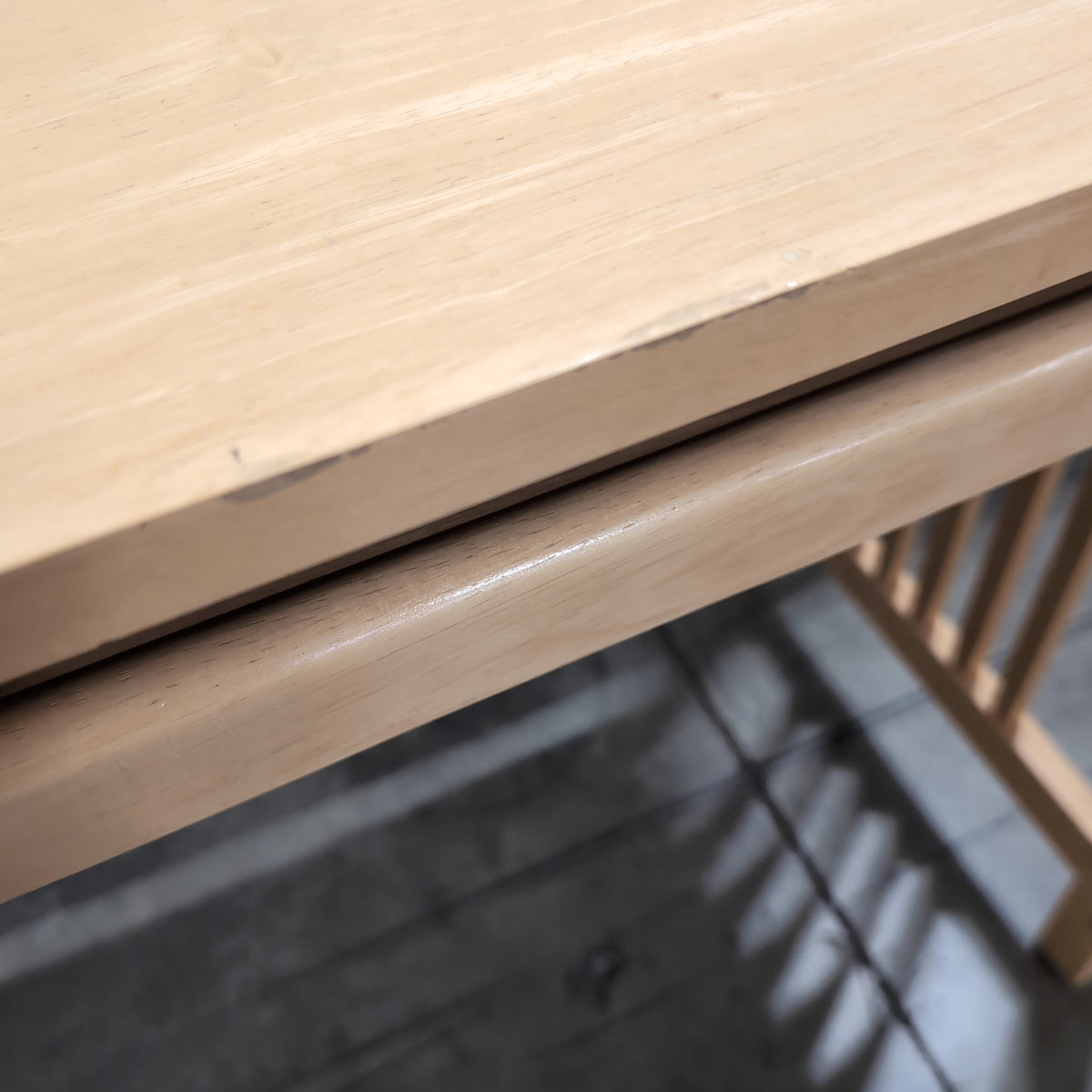 Blonde Wood Mission Style Desk with Keyboard Tray