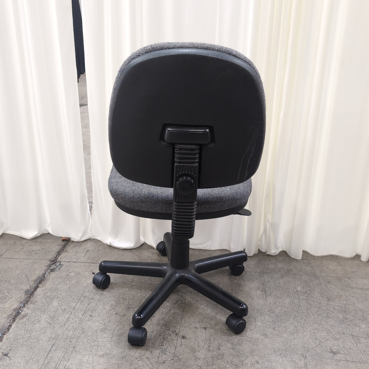 Grey Fabric Office Chair with Swivel Base