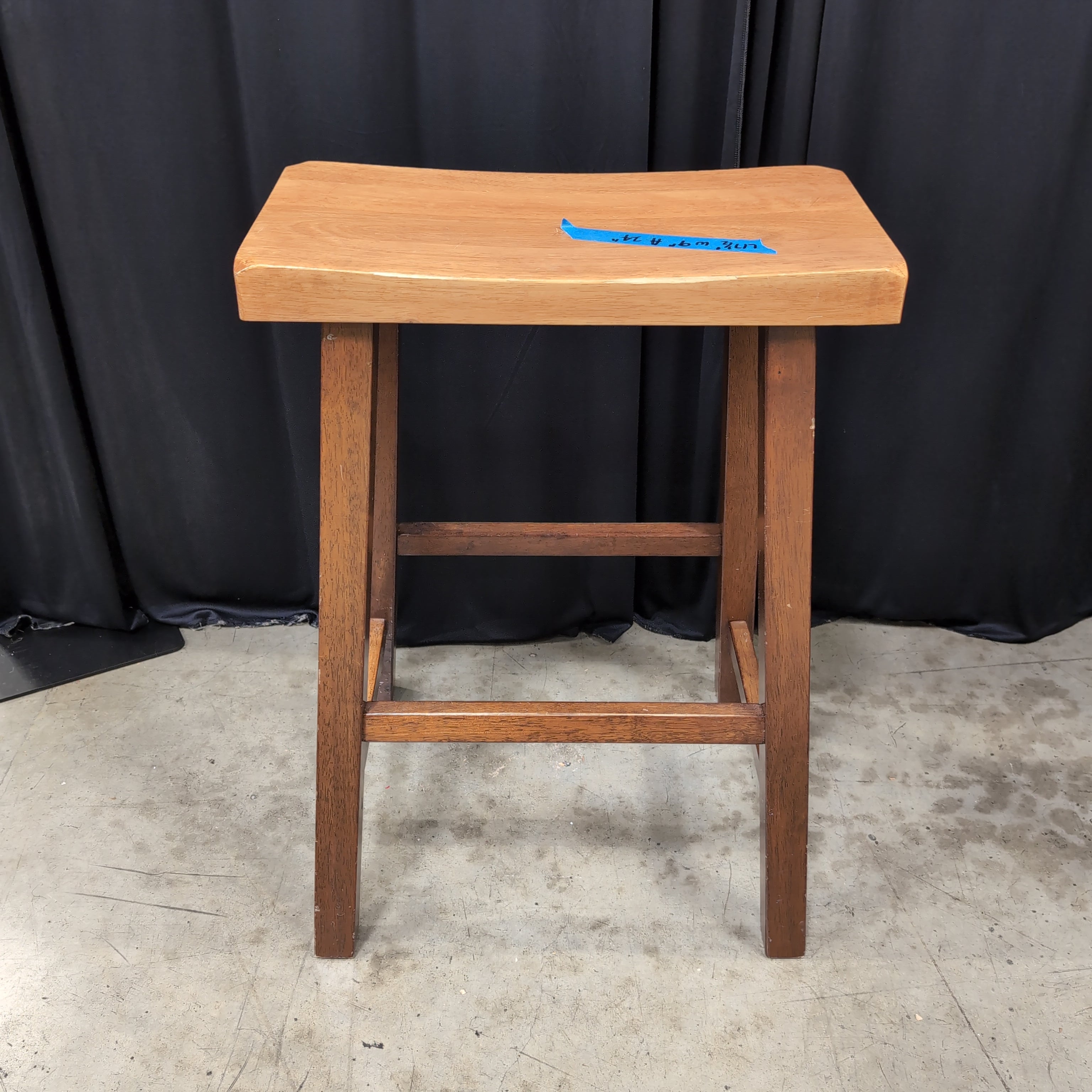 Two-Tone Wood Kitchen Stool
