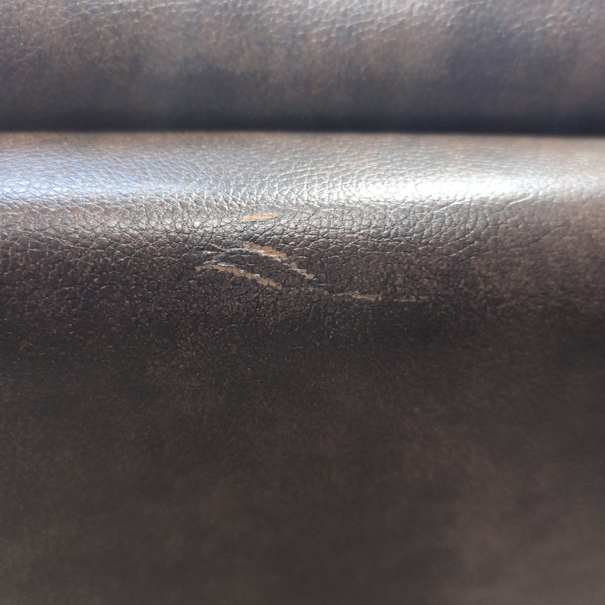 Brown Faux Leather Recliner Chair with Side Lever