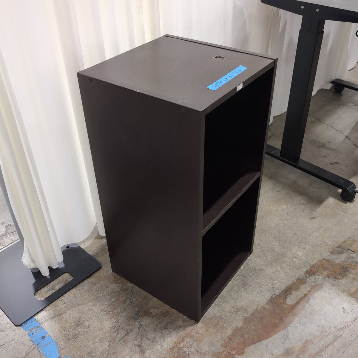Dark Brown Two-Shelf Bookcase in Wood Composite