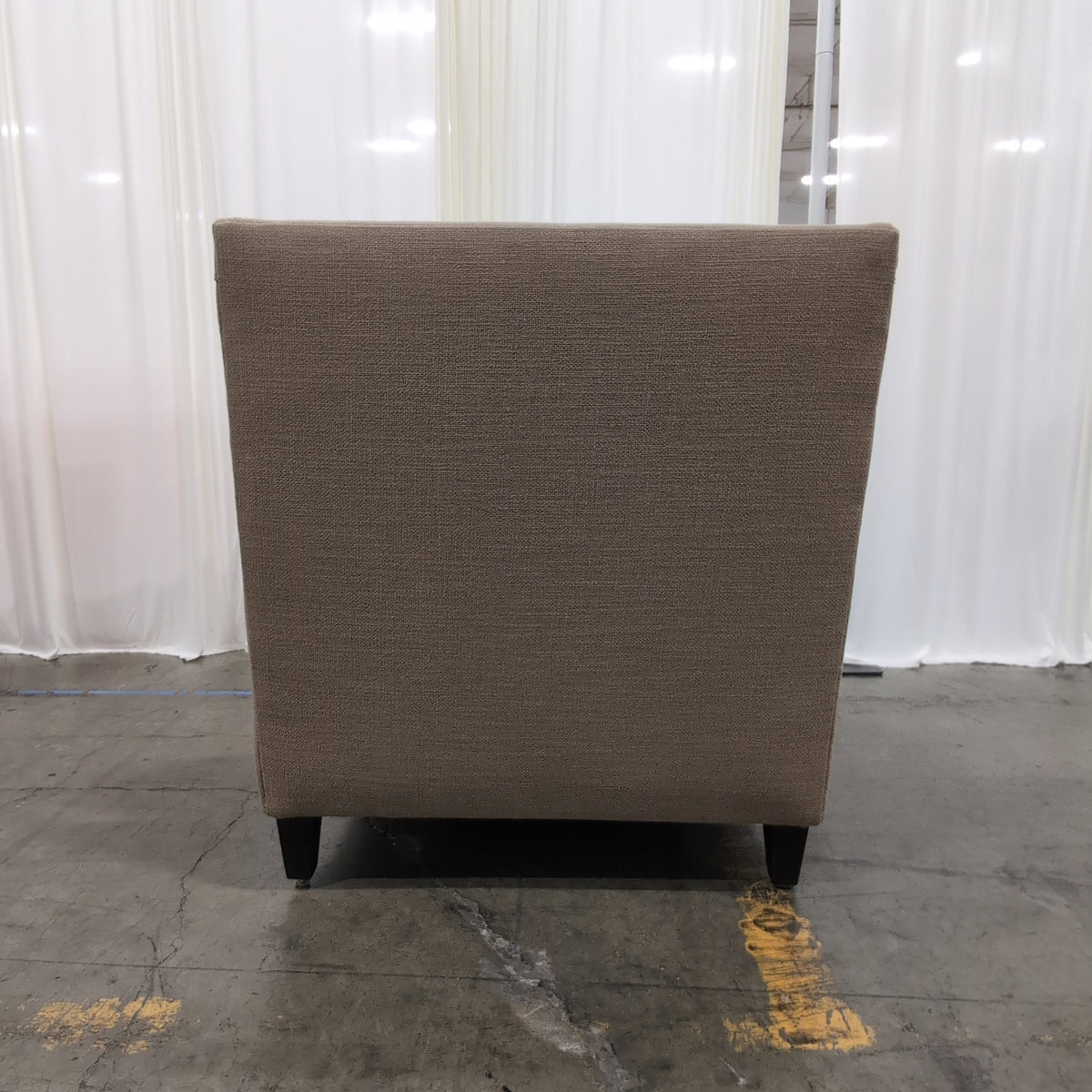 Bernhardt-Taupe Upholstered Modular Armless Chair with Nailhead Trim