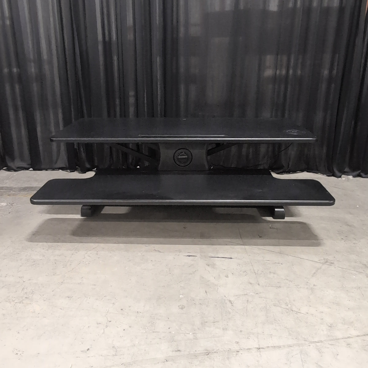 Black Two-Tier Adjustable Standing Desk Converter