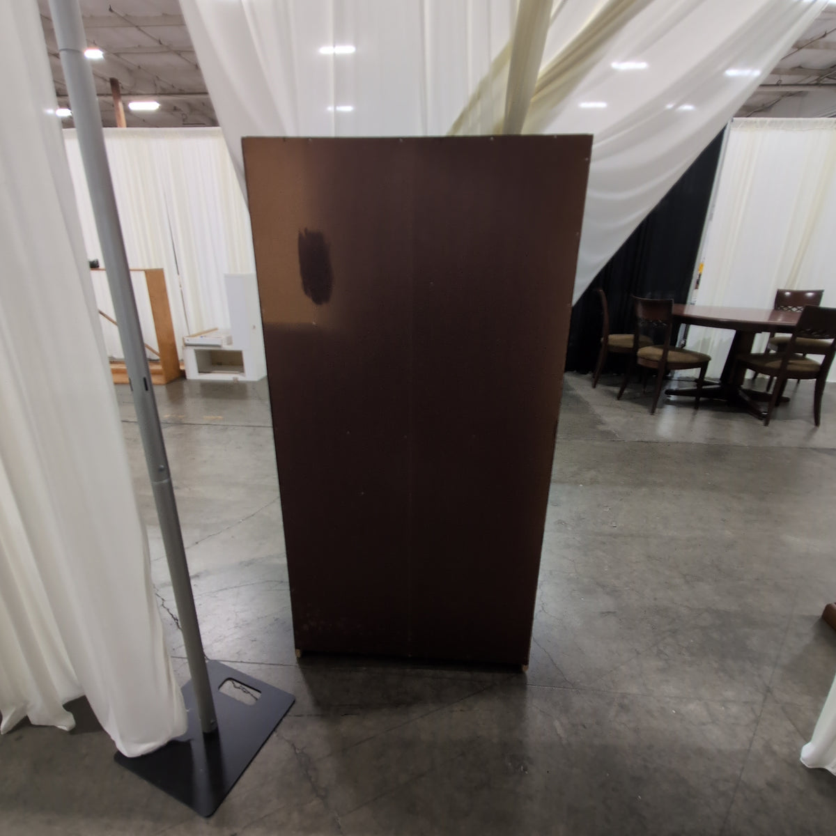 Dark Brown Wood Two-Door Storage Cabinet
