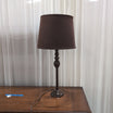 Traditional Dark Bronze Table Lamp with Turned Base
