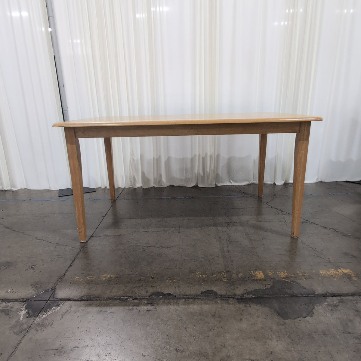 Light Wood Rectangular Dining Table in Natural Finish